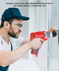Man using Badass Cordless Drill Driver Cranking Out 52 Nm Adjustable Torque for precise drilling on wood.