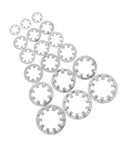 Internal Tooth Serrated Lock Washers 300 Piece Stainless Steel Assortment Kit For Industrial And Scientific Use