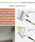 Killer Pneumatic Mortar Sprayer For Lightning Fast Texture Jobs Tough Cement Spray Gun with wall and roof application views.