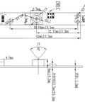Technical drawing of 8MP USB Camera Module With IMX179 Fixed Focus 4K Lightburn Webcam Built In Microphone Drive-Free UVC USB 2.0