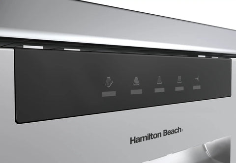 Control panel of No Sweat Portable Dishwasher In Brushed Platinum Steel Compact Countertop Appliance.