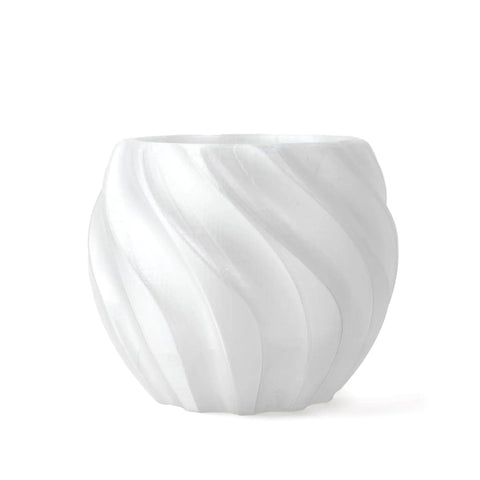 Pro Grade Clear PETG 3D Printer Filament 1.75Mm 1Kg built different vase with a swirling design and smooth surface.