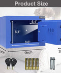 Lighted Digital Safe Box With Sensor Light Steel Construction And Hidden Lock Wall Or Cabinet Mount 0.23 Cubic Feet
