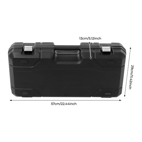 Badass Electric Pipe Threader Kit 1/2 To 2 Inch With 6 Dies Plus 2300W Copper Motor case dimensions showing 57cm x 29cm x 13cm and heavy-duty build.