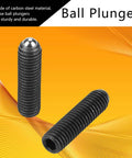 10 Pcs M8 Ball Spring Plungers Set Hardened Carbon Steel Hex Socket, durable and reliable ball plungers for mechanical fastening.