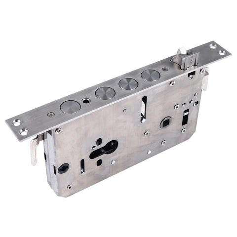 Skip The Keys With This Smart Fingerprint Door Lock Cylinder Crafted From Heavy Duty 304 Stainless Steel Mortise Deadbolt, visible internal mechanism.
