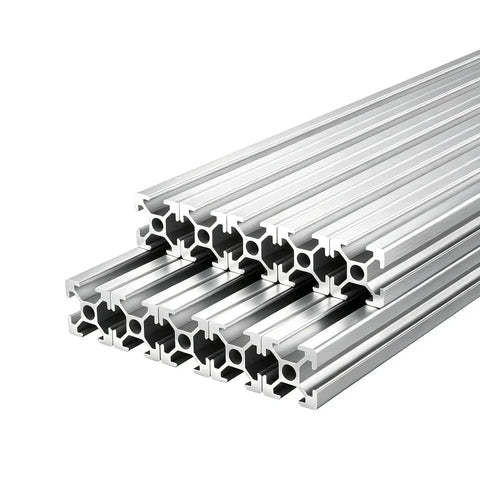 Kickass 2020 Aluminum Extrusion Profile Featuring Slick Anodized T Slot Linear Rail for Heavy Duty CNC and 3D Printer DIY Workbench Assembly Silver 10 Pack stacked aluminum rails