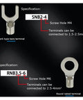 Ultimate 320 Pcs Non Insulated Ring Fork And U Type Brass Cable Crimp Terminals Kit For Heavy Duty Wire Connections And Electrical Spade Ends Assortment, fork and ring terminals