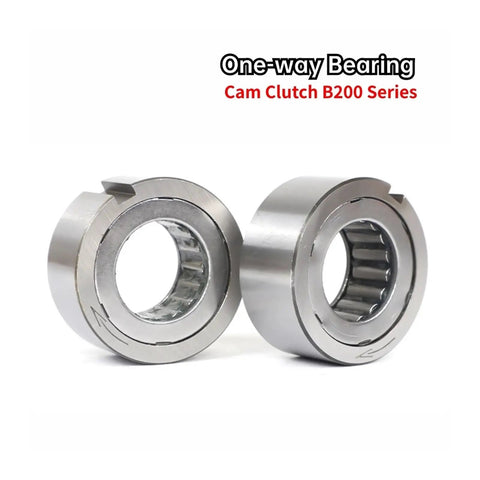 Bulletproof Cam Clutch Needle Roller One Way Bearing With Keyway 125 Mm Outer Diameter shown from the side, highlighting needle roller design.