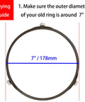Microwave Glass Turntable Support Ring With Wheels 7 Inch Outer Diameter 6.5 Inch Inner Diameter Wheel Height 0.55 Inch