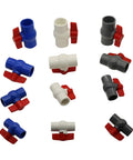 Heavy Duty PVC Ball Valve And U PVC Sliding Pipe Connector For Plumbing Repair Built Like A Tank With Smooth Rotation And Leak Proof Design For No Hassle Repairs On The Fly in various colors.