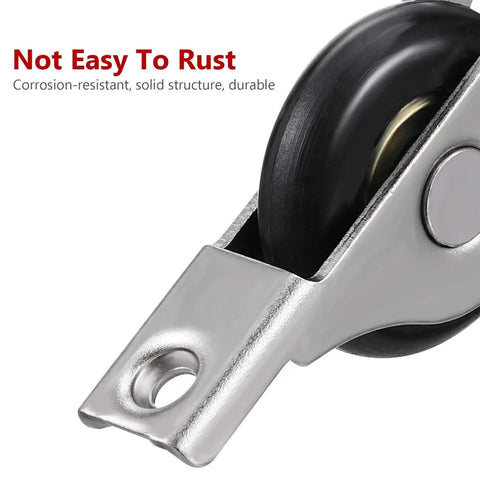 Close-up of a Smooth Slick Nylon Closet Door Wheel showing durable nylon material for Easy Glide Pulley System.