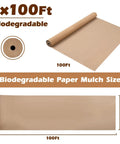 4 By 100 Feet Biodegradable Paper Weed Barrier For Landscaping Heavy Duty Landscape Fabric For Garden Beds And Lawns