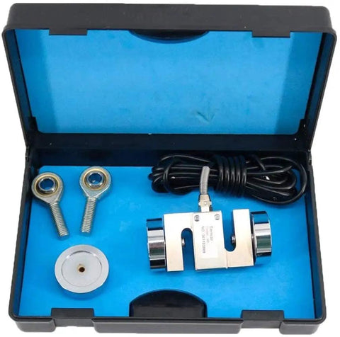 Heavy Duty Digital Force Gauge Push Pull Dynamometer with RS232 in black case, includes sensors and wiring for accurate force testing.