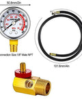 Heavy Duty Air Tank Repair Kit Includes Brass Manifold Valve And Safety Relief Pairing Rock Solid Aluminum 200 PSI Gauge And PVC Hose