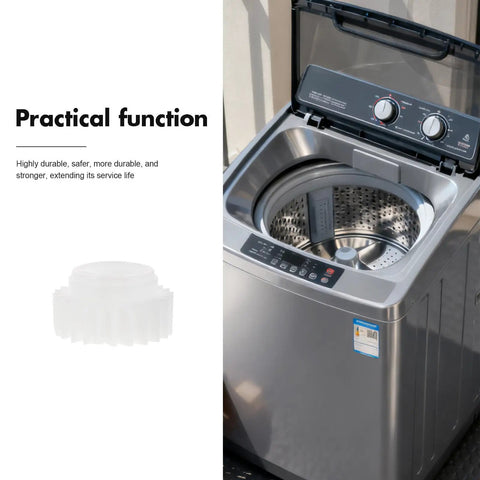Washing Machine Clutch Replacement Plastic Gear Part With Ratchet For Washer Durable Plastic Material Easy Diy Install Smooth Operation Home Washer Repair Kit, white gear next to top-load washer