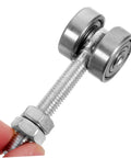 Heavy Duty Steel Sliding Door Rollers Built Rock Solid Glide Like Butter Replace Your Worn Window Pulleys With These 50 Kg Support Trolley Wheels In Clean Silver Steel close-up of a smooth roller.
