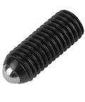 10 Pack M12x30mm Screw Thread Ball Spring Plungers Alloy Steel Positioning Detent Locking Pins For Workshop Clamps Tool Setup close-up view of a black alloy steel locking pin.