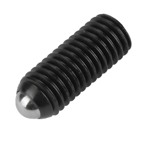 10 Pack M12x30mm Screw Thread Ball Spring Plungers Alloy Steel Positioning Detent Locking Pins For Workshop Clamps Tool Setup close-up view of a black alloy steel locking pin.