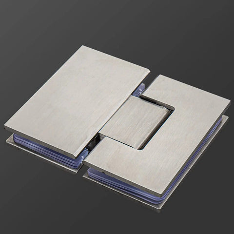 Heavy Duty 180 Degree Shower Door Hinges For 8 To 12 mm Glass, stainless steel clamp for smooth swinging doors.
