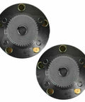 Smoother Ride Guaranteed Solid Four Piece Wheel Hub And Bearing Assembly Kit Tested For Front Rear Left Right Fits Galant Eclipse Stratus Avenger Sebring Talon Built Legit showing two black wheel hubs with gold mounting points.