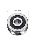 Killer 8Pcs SG25 U Groove Track Guide Bearings 8X30X14mm GCr15 sealed ball bearing with 30mm diameter and 8mm inner hole.