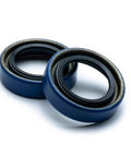 Heavy Duty Front Caster Axle Sleeve Bearing Rebuild Kit Compatible With Exmark Toro Mowers Includes Premium Seals, blue rubber seals and roller bearings.