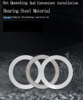 Shop Ready Heavy Duty Thrust Needle Roller Bearing Kit With Two Reinforced Chrome Steel Washers 90Mm ID 120Mm OD 4Mm Wide Steel washers display.