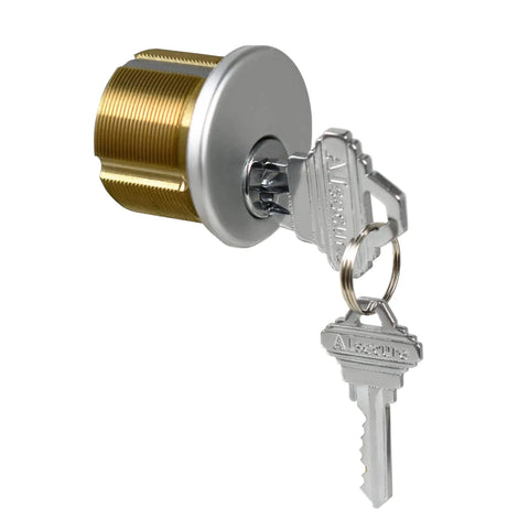 Commercial Storefront Mortise Cylinder Lock Kit 4 Pack Satin Chrome Silver Finish Solid Brass Core Pro Grade Anti Corrosion Long Lasting Sturdy Lock Cylinders With Matching Keys Compatible With Adams Rite Kawneer Vistawall Deadbolts