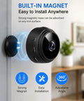 Top Shelf 1080P PTZ Security Camera Featuring Reliable 4G Plus WiFi Connectivity mounted on a magnetic wall for easy installation.