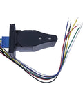 Top Shelf 2Pc Upper Control Box Joystick Controller 2441305250 Black joystick with wires for Haulotte lifts, side view.