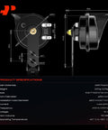 Hella Loud 12V Electric Snail Horn With Heavy Duty Build Universal For Cars Trucks Motorcycles Scooters Direct Swap dimensions and specifications