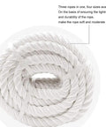 White Nylon Twisted Rope 1/2 5/8 3/4 7/8 Inch Diameters, 1 Inch By 50 Ft Beefy Heavy Duty Pull Rope Cord coiled in a bundle.