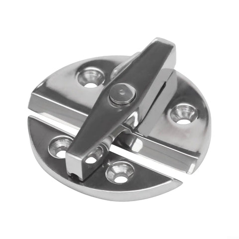 Rock Solid 316 Marine Stainless Steel Boat Hatch Lock Round Twist Console Door Latch showing close-up detail of the twist lock mechanism.