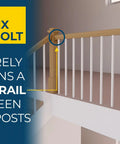 Quick Connect Stair Handrail Post To Post Connector With Gear Driven Mechanism for clean attachment and stability in rail systems.