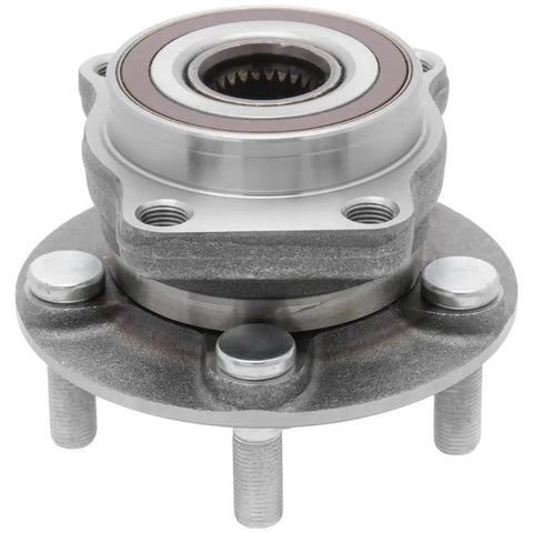Front Wheel Hub Bearing Assembly 2 Pack Fits Subaru Forester Impreza Crosstrek 2014 Through 2021 close-up view with bolts.