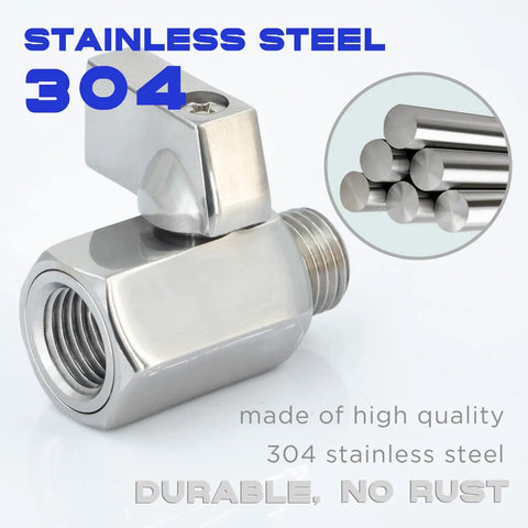 Close-up of M12 1.25 Thread Stainless Steel Oil Drain Valve Quick Release made of 304 stainless steel, with copper crush washer