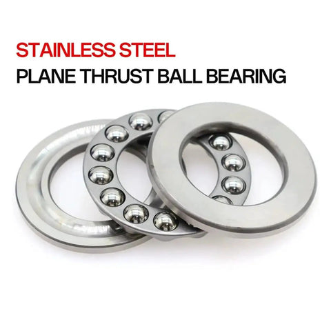 Heavy Duty Stainless Steel 304 And 440 Thrust Ball Bearing For Heavy Machinery With Smooth Operator Performance And Plug And Play Installation At 80X140X44 mm showing stainless steel design.