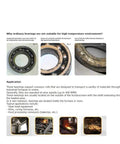 TB6014 High Temperature Bearing 70X110X20MM Full Ball Power Transmission Assembly showing high heat suitability and steel construction.
