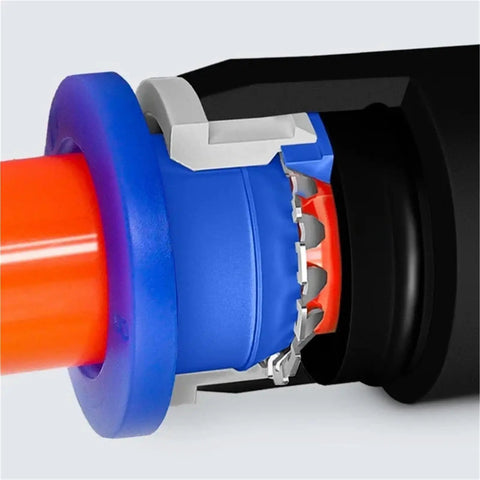 Detail of Pro Grade 50 Pack Air Pneumatic Fittings 12mm Plastic Quick Connect Couplings in cross-section view