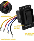 RV Electric Stabilizer Jack Switch With Harness Replacement For Rear Landing Gear Fits High Speed Jacks IP66 Waterproof