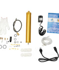 4500PSI High Pressure Air Compressor Pump With 1.8KW Motor parts kit including hoses, gloves, fittings, and instruction manual.