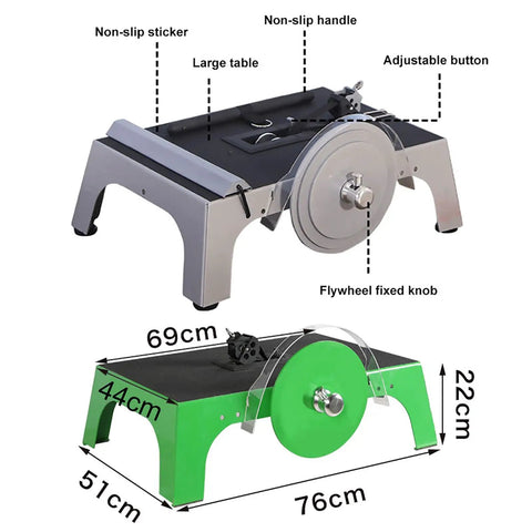 Flywheel Strength Trainer With Three Quick Change Resistance Weights For Core Pumping And Full Body Toning Silent Spinning Action, showing adjustable button and non-slip handles.