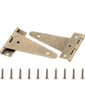 Adjustable Soft Close Door Hinges 2 Pack T Shape Butt Hinges For Cupboards Wardrobes Jewelry Boxes And Chests with screws displayed