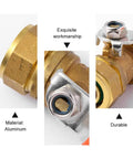 Close-up of Heavy Duty Brass Ball Valve For Water Heater Inlet Pipe With Reliable Barb Hose Fitting showcases durable craftsmanship.