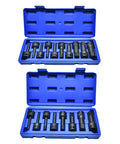 Quality Crafted Eight Piece Hex Socket Set Built Tough From Heavy Duty Alloy Steel With Smooth Turning Action And Secure Bite in a blue case.