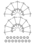 Toggle Bolt Wing Nut Kit For Drywall Anchors, 15 Sets, carbon steel construction featuring bolts and washers layout.