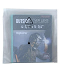 Top Shelf Clear Polycarbonate Replacement Lens Covers For Welding Helmets 4 1 2 X 5 1 4 Inch package view with protective lens.