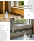 Six Piece Nylon Sliding Door Wheel Guide Set With Smooth As Butter Rollers For Barn Hardware And Closet Tracks Zero Squeak Performance No Fuss Cleanup Heavy Duty Replacement Parts For Daily Home Projects displayed on a wooden surface.