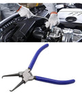 17cm Fuel Filter Hose Disconnect Pliers For Automotive Fuel Line Repair And Hose Clip Release Durable Steel Tool With Tight Space Access For Disconnecting Pipes And Joints Perfect For DIY Auto Repair And Car Maintenance. 17cm steel pliers for tight engine bay fuel line repair